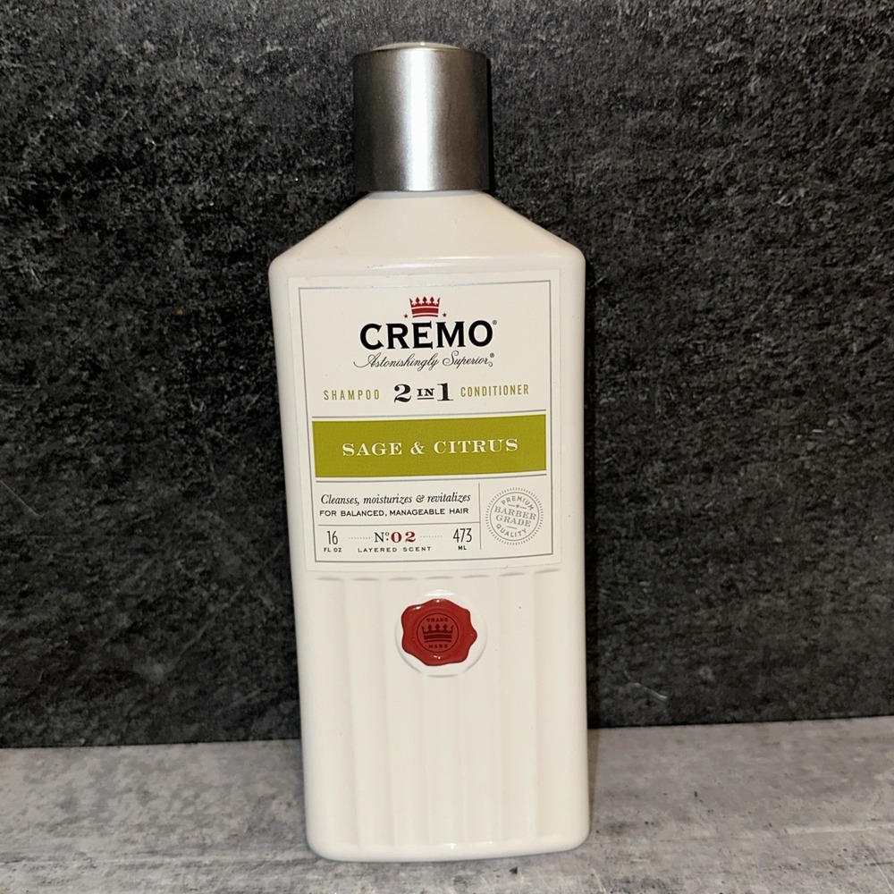 Cremo 2 In 1 Shampoo & Conditioner No. 02 Sage & Citrus, 16 fl oz